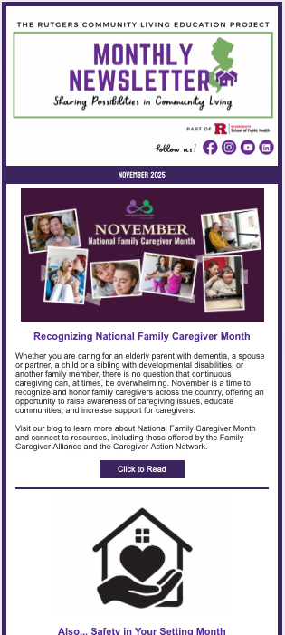 November 2025 Newsletter Screenshot