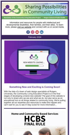 February 2024 Newsletter Screenshot