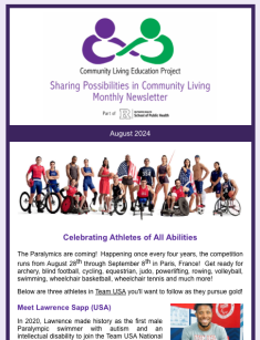 Screenshot of newsletter