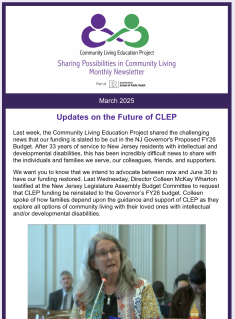 Screenshot of March 2025 Newsletter